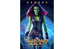 Cartel personaje Gamora en Guardianes de la Galaxia 2