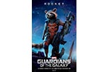 Cartel personaje Rocket en Guardianes de la Galaxia