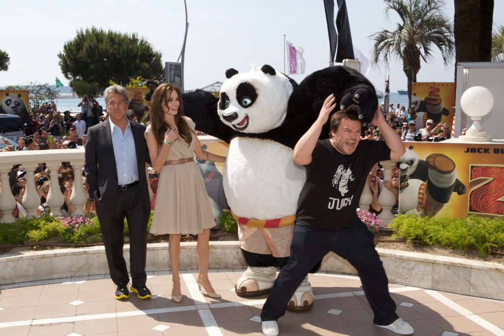 (I_D) Dustin Hoffman, Angelina Jolie y Jack Black en pre-estreno de KUNG FU PANDA 2