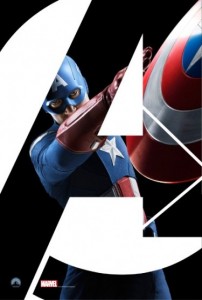 Cartel promocional CAPITÁN AMERICA / Steve Rogers (LOS VENGADORES 2012)