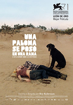 Cartel Una paloma se posó en una rama a reflexionar sobre la existencia