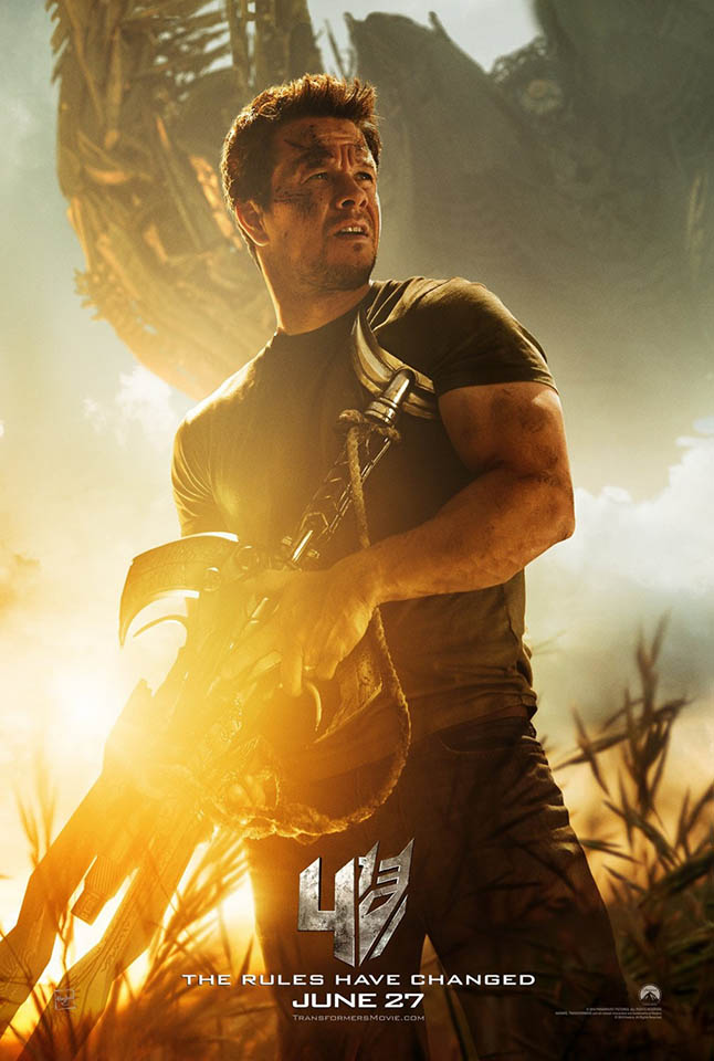 Cartel personaje Mark Wahlberg TRANSFORMERS 4: LA ERA DE LA EXTINCIÓN