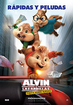 Cartel Alvin y las ardillas: Fiesta sobre ruedas